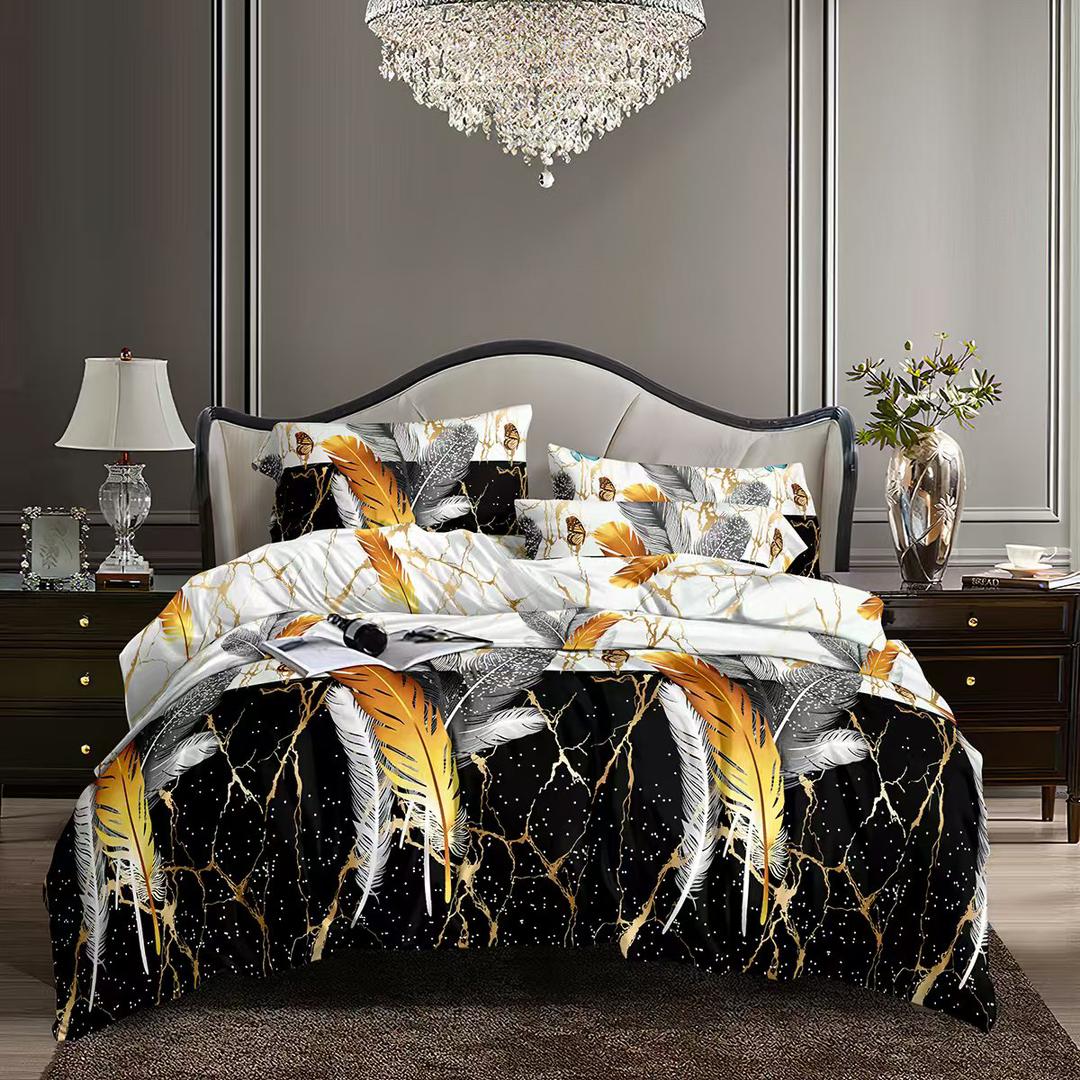 Complete 6x6 Bedding Set with Duvet, Bedsheet, and Pillow Covers