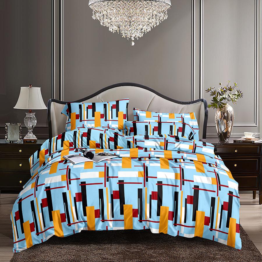 Complete 6x6 Bedding Set with Duvet, Bedsheet, and Pillow Covers