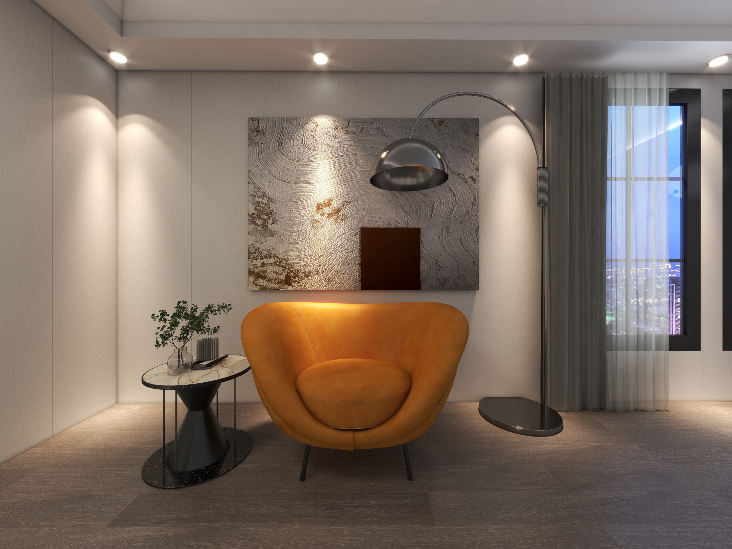 Cinematic luxury living room